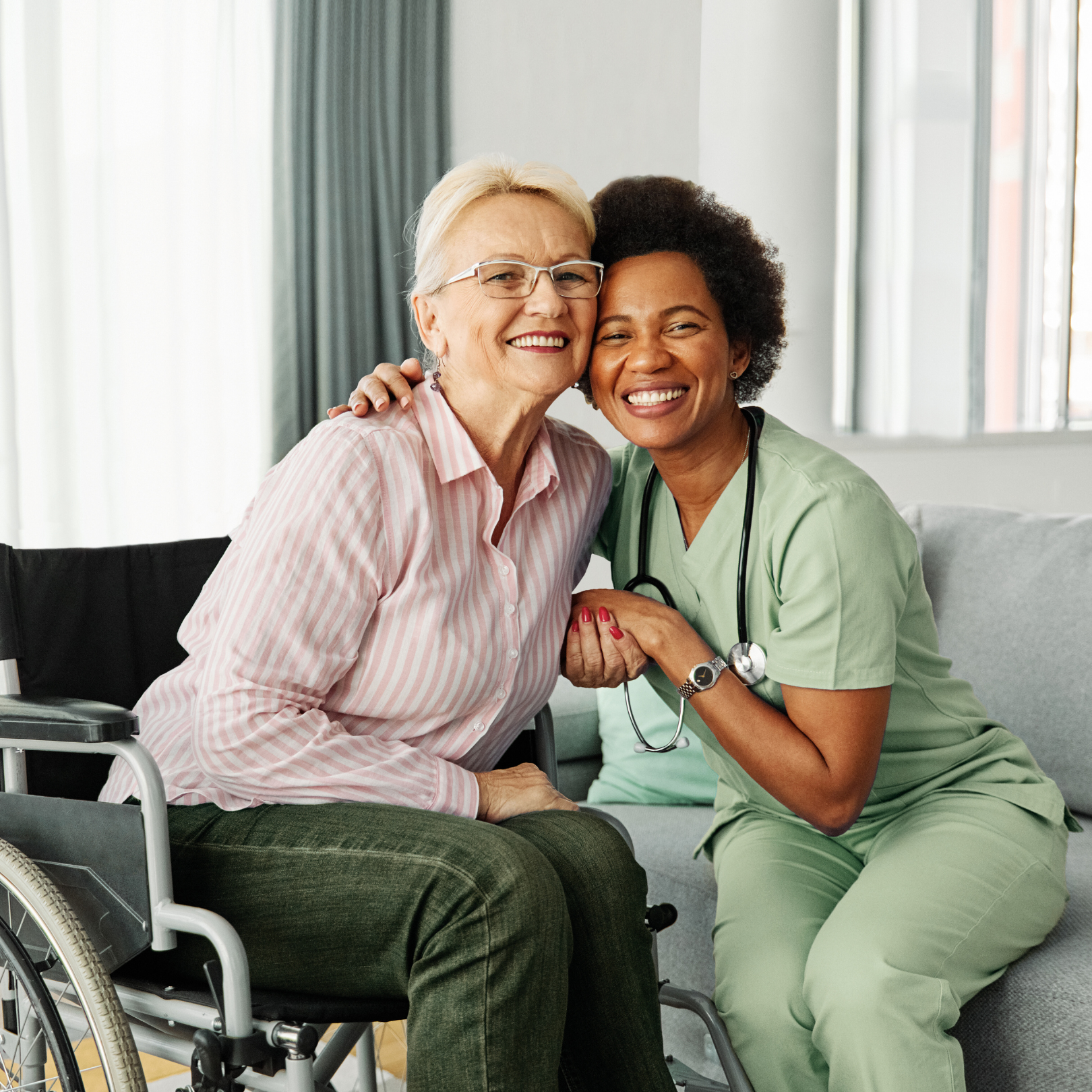 Family caregiver receiving support through respite care